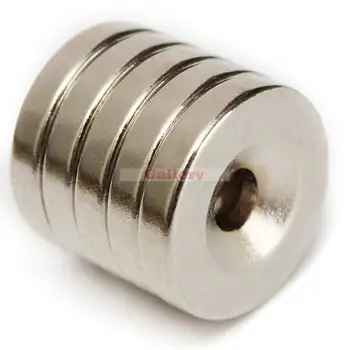 10 шт N35, магниты с потайным кольцом размером 15x3 мм, редкоземельный неодим с отверстием 4 мм