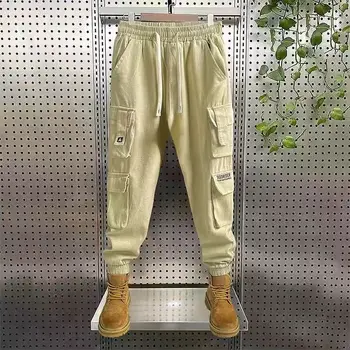 2023 Мужские весенне-летние модные однотонные брюки-карго, мужские тактические военные брюки-карго, мужские Новые рабочие брюки для улицы H253
