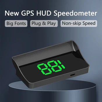 1 комплект Универсального нового HUD GPS Головного дисплея Спидометр Одометр Автомобильная Цифровая скорость Черный МИЛЬ/ч 92*52*20 мм ABS + PC