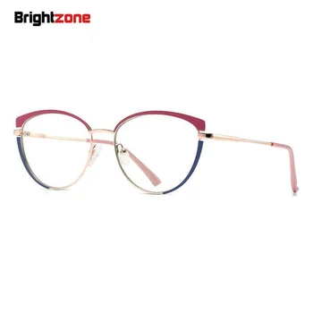 Женские металлические очки для близорукости с защитой от синего света, рецептурные очки для очков, винтажные оправы для очков, окуляры
