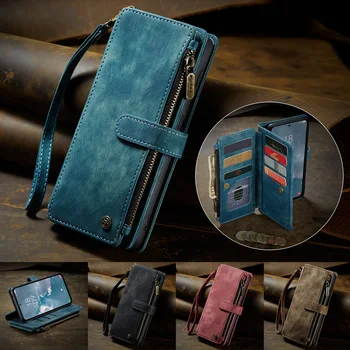 CaseMe Кожаный Бумажник на молнии с Подставкой Для Карт Samsung Galaxy A34 A54 A53 A33 A14 A12 A13 A32 5G A71 Чехол для телефона Funda