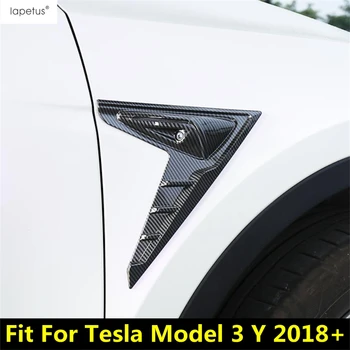 Боковая дверь автомобиля, декоративная накладка на крыло, декоративная накладка, подходит для Tesla Model 3 Y 2018 - 2022, пластиковые аксессуары, внешний комплект