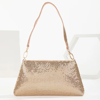 Женская сумка с блестящими бриллиантами, женская ослепительная сумочка, алюминиевые сумки со стразами, модные элегантные сумки для вечеринки, свадьбы, свидания.