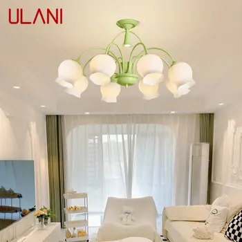 Подвесной потолочный светильник ULANI Green LED, креативный дизайн ароматерапевтической свечи, Подвесная люстра для дома, спальни