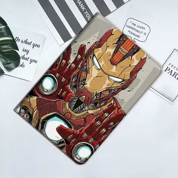 Чехол для Планшета Marvel Lron Man для iPad Pro Air 3 4 5 Mini 4 5 6 2021 11 дюймов Мультяшный Силиконовый Планшет Защитный Мягкий Чехол