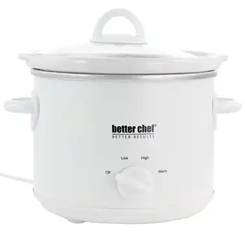 3-литровая круглая мультиварка Better Chef со съемным керамическим горшком белого цвета