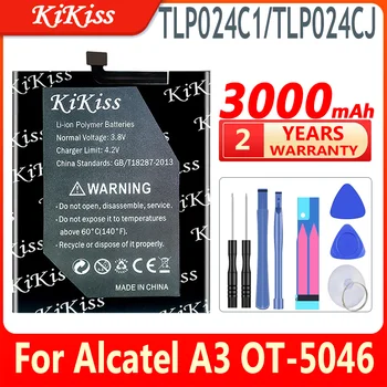 KiKiss TLP024C1 TLP024CJ Аккумулятор емкостью 3000 мАч для Alcatel A3 OT-5046/Shine Lite OT-5080 5080X OT-5046D OT-5046Y 5046D 5046Y