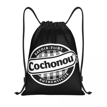 Изготовленная на заказ сумка на шнурке Pig Cochonou для тренировок, рюкзаков для йоги, мужской и женской спортивной сумки для спортзала