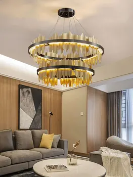 Простой подвесной светильник в скандинавском стиле для гостиной, люстра для спальни, освещение столовой, Потолочная подвесная люстра в стиле минимализма