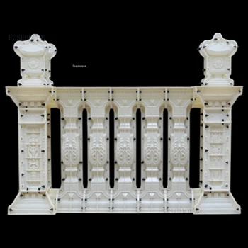Современная форма для резных перил Вилла в европейском стиле, Цементная форма для римской колонны, самодельное ограждение балкона, полный комплект, модель L
