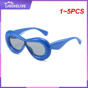 1-5 шт. Новые солнцезащитные очки с запахом, цельные солнцезащитные очки для мужчин и женщин, модные ретро-брендовые дизайнерские очки, очки ярких цветов, солнцезащитные очки