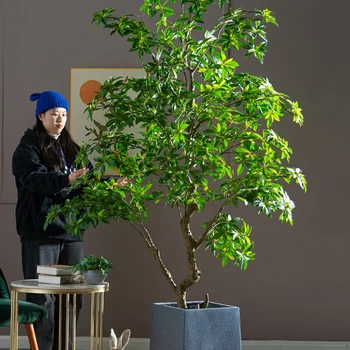 Имитирующее пьяное дерево Зеленое растение, искусственные деревья, украшение ландшафта гостиной в горшках, украшение пола растениями