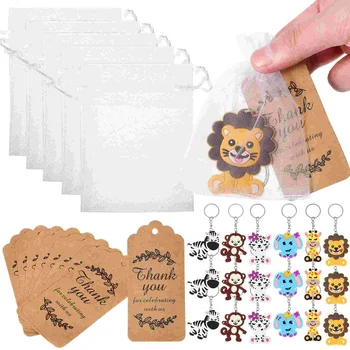 Ключи Подвесные подвески Брелки с мультяшными животными Декор Рюкзаки Амулет с обезьяной в джунглях Сувениры для вечеринок