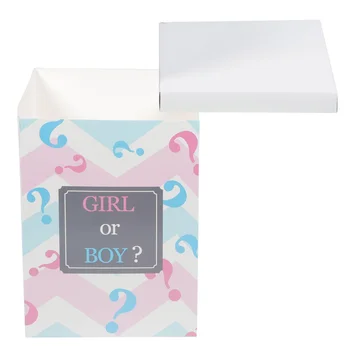 Коробка для декора торта, блоки для детского душа, украшения для раскрытия пола, Бумага для дня рождения девочки