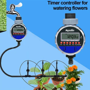 Таймер подачи воды с шаровым краном, ЖК-дисплей, интеллектуальный контроллер полива цветов, таймер полива сада для теплицы с газоном во дворе