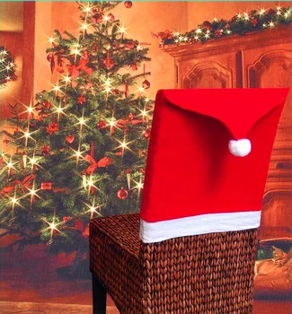 Украшение рождественского стола, красная нетканая ткань, Набор стульев, Украшение стола