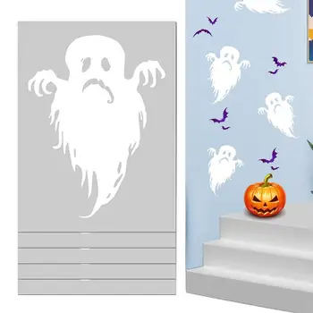 Наклейки на окна на Хэллоуин, Милые декорации на Хэллоуин с привидениями, цепляющиеся за дверные окна, украшения на Хэллоуин и праздничные сувениры для жизни