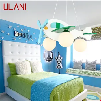 Подвесной светильник ULANI Children's Airplane, винтажный светодиодный креативный мультяшный белый светильник для декора детской спальни детского сада