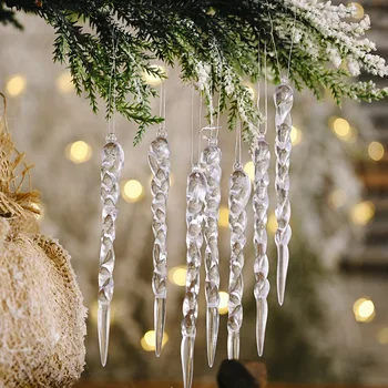 Прозрачная подвеска в виде ледяного батончика для рождественских праздников, украшения на елку, Подвеска из ниток, Новинка