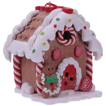 Украшение рождественского дома, Красивая светящаяся подвеска в виде домика, светодиодное освещение, Рождественские украшения для дома-Gingerbread Man