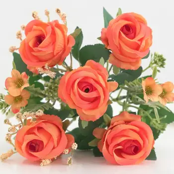 Не требующие ухода искусственные цветы Реалистичные букеты из искусственных цветов Venus Rose для не требующего ухода домашнего свадебного декора
