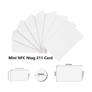 10шт NFC Ntag215 Мини/Монета /Большая Белая Карточная Бирка 13,56 МГц NFC215 RFID Игровая Бирка Широко Используется Для устройств с поддержкой NFC Tagmo 30*20 ММ