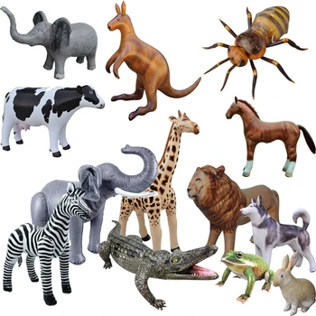 Гигантские надувные животные, воздушные шары с животными в джунглях, украшение для вечеринки по случаю Дня рождения в лесу, детская подарочная игрушка, воздушный шар в виде Зебры, слона, Жирафа