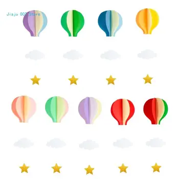 Очаровательный воздушный шар C9GA + гирлянды из звезд и облаков для подарков на День рождения