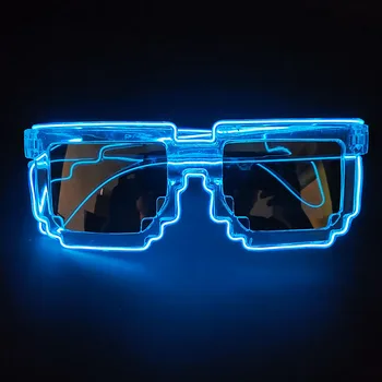 Светодиодные солнцезащитные очки для вечеринки Glow Очки Светятся в темноте Мигающие очки Унисекс Подарочная игрушка Светодиодные светящиеся очки
