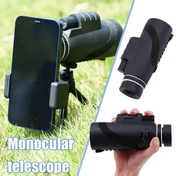 Монокуляр HD с высоким увеличением 80 ×100, мини-телескоп, водонепроницаемый портативный военный зум-прицел для путешествий, кемпинга, охоты на открытом воздухе
