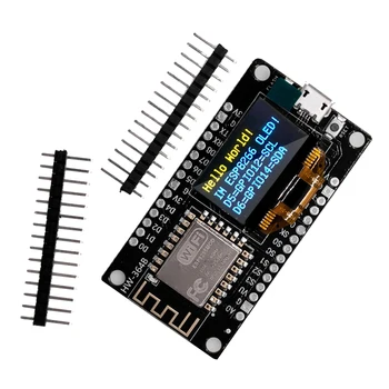 Плата разработки NodeMCU ESP8266 с OLED-дисплеем 0,96 ‘, CH-340, модулем Wi-Fi ESP-12E, Type-C/Micro USB для Arduino/Micropython