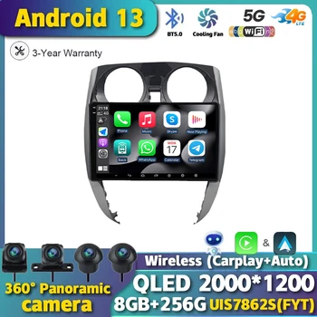 Автомобильное Радио Стерео Android 13 Для Nissan Note 2 E12 2012-2021 Мультимедийный Видеоплеер GPS Навигация Беспроводной Carplay Разделенный Экран