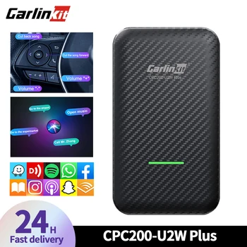 Carlinkit CPC200-U2W Plus Автомобильный Проводной / беспроводной Carplay Box Для Совершения / Приема звонков и текстовых сообщений Онлайн-Обновление для iPhone 6 iOS 10