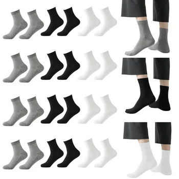Сетчатые носки средней длины, мужские хлопчатобумажные носки, летние мужские носки, Черные тонкие дышащие, впитывающие пот, пушистые носки для девочек, женские носки.