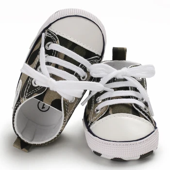 Детские кроссовки для мальчиков, парусиновая обувь с принтом звезды, мягкая противоскользящая подошва, повседневная парусиновая обувь для новорожденных малышей