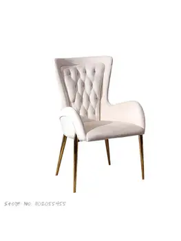 Легкий роскошный обеденный стул с подлокотниками, комод в постмодернистском стиле, письменный стол, стул для приема гостей, диван для макияжа с одной спинкой, табурет
