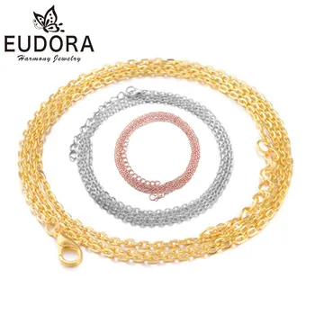 Eudora Classic Базовая цепочка Ожерелье с застежкой-лобстером, 3 цвета, цепочка для новорожденных, ожерелье для беременных, Изысканные Женские украшения