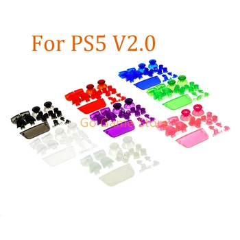30 комплектов прозрачных кнопок полного набора L1 R1 L2 R2 ABXY D-pad Клавиша направления для контроллера PlayStation5 PS5 V2.0 BDM-020