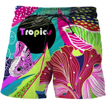 Уличная одежда в стиле хип-хоп, мужские пляжные шорты для плавания, мужские шорты для плавания с 3D-принтом, быстросохнущие шорты с граффити, летние шорты-бермуды 2021 года
