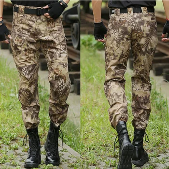 Армейские фанаты, мужские тренировочные камуфляжные тактические боевые брюки, Мужские охотничьи походные комбинезоны, спортивная одежда-карго, брюки