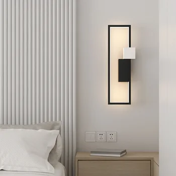 Роскошный персонализированный геометрический настенный светильник в скандинавском стиле, прикроватные лампы для спальни, гостиная, ТВ-фон, настенные бра led