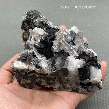 100% Натуральный зеркальный симбиоз гематита и кристаллов, образец минерала, хрустальные камни и кристаллы, кварцевый целебный кристалл