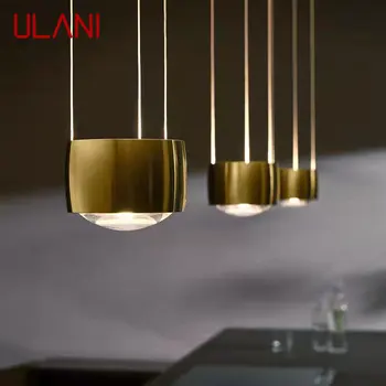 Подвесной светильник ULANI Nordic Creative LED Vintage Simple Gold Small Light для домашней столовой, прикроватной тумбочки в спальне.