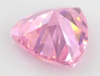 G104-G128 Толстый треугольник, розовый циркон, кольцо с голым камнем, ювелирные изделия GG