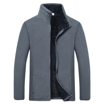 Зимняя толстая флисовая куртка большого размера, мужская куртка для кемпинга, пеших прогулок, коралловое бархатное теплое пальто, повседневный топ, ветровка с подкладкой