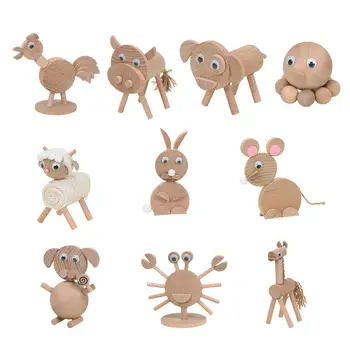 Поделки из дерева, сделай сам, модель животного, развивающая игрушка, деревянная головоломка, модель животного для девочек дошкольного возраста, мальчиков, детские праздничные подарки