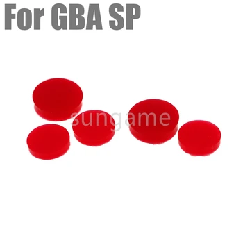 1 комплект для GBA SP Сменный винт, пылезащитная заглушка, резиновая крышка для корпуса Gameboy Advance SP Shell