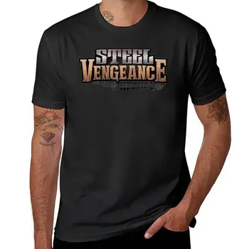 Футболка с логотипом Steel Vengeance, быстросохнущая рубашка, черная футболка, эстетичная одежда, мужские футболки с графическим рисунком, большие и высокие