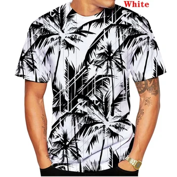 Летняя футболка бренда BIANYILONG, мужская мода, тропические гавайские цветы, пляжная рубашка с 3D-принтом, топы с коротким рукавом