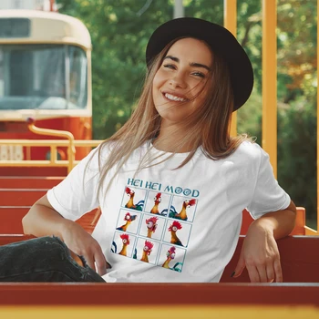 Дисней Моана Каваи, забавная футболка HEI HEI Mood, женские мультяшные милые уличные повседневные топы, Модные Летние Женские футболки в молодежном стиле